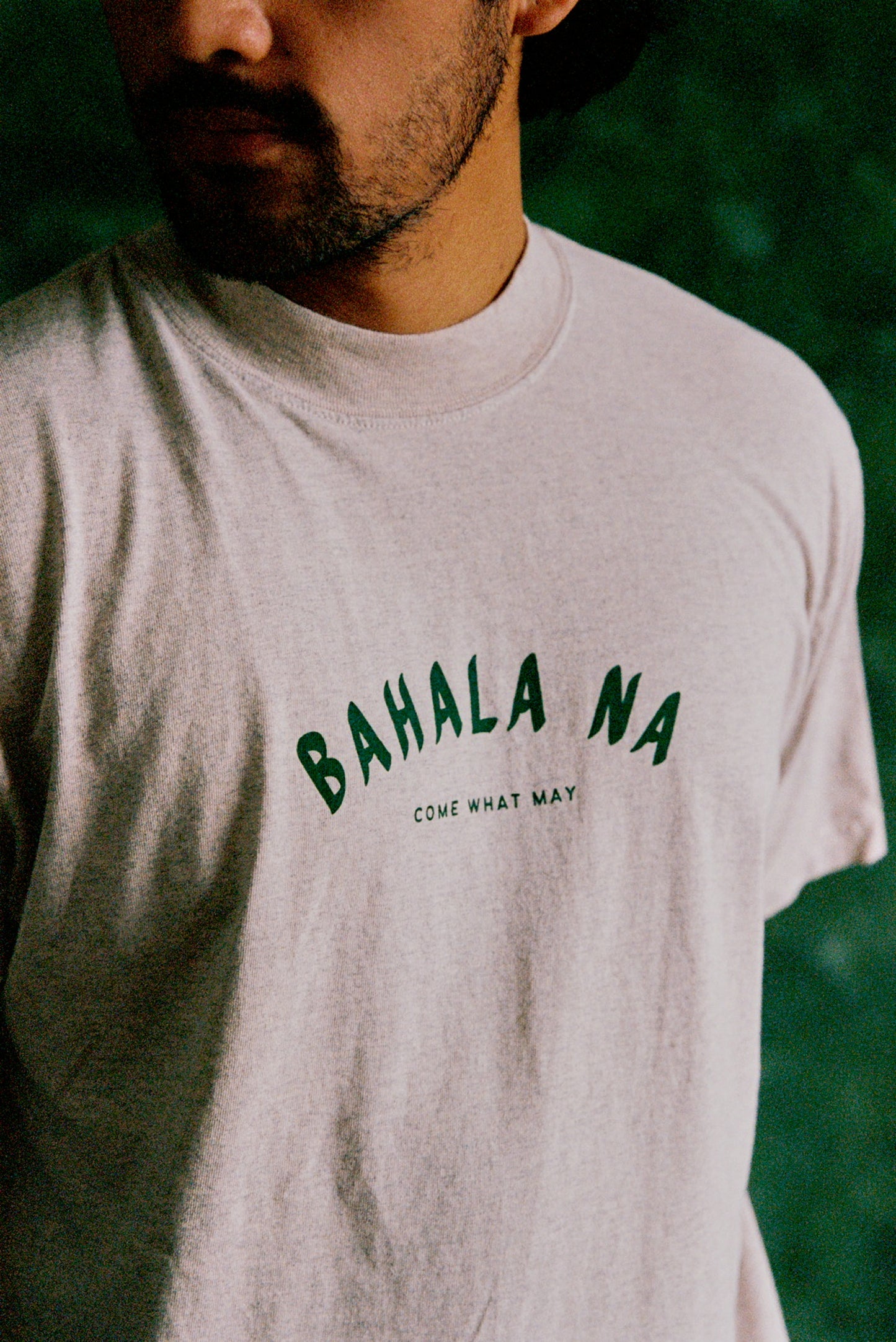 Bahala Na Mockneck Tee - Oatmeal